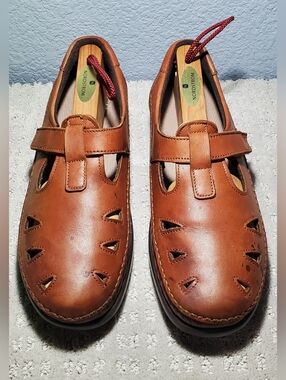 SAS Roamer Mary Jane Shoes Chestnut Brown Leather Women Size 9.5